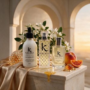 Isla Signature Collection fragrance combo by Kiki Déa Fragrances featuring layering lotion, 50ml parfum and fragrance mist.